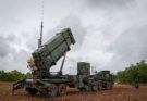 A U.S. army missile defense system sits in a clearing in Croatia