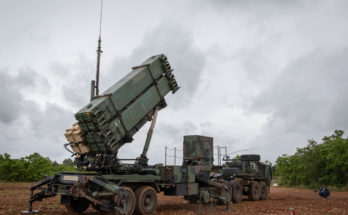 A U.S. army missile defense system sits in a clearing in Croatia