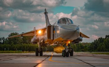 a fighter jet taxis on a runway