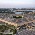 An aerial view of the Pentagon