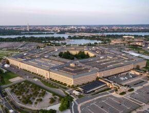 An aerial view of the Pentagon