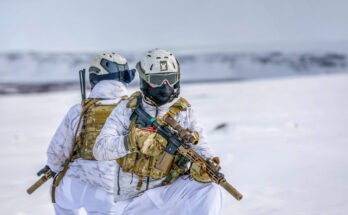 Soldiers training in arctic conditions