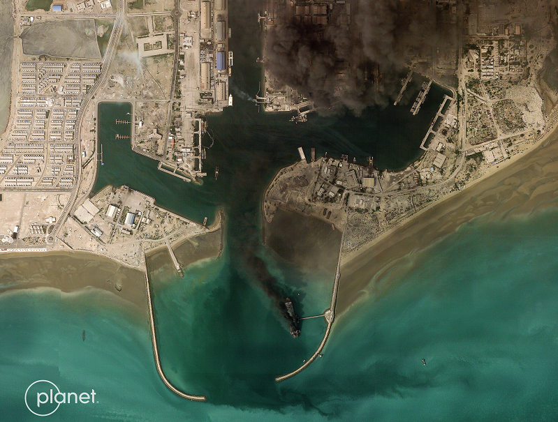 Fires at Bandar-Abbas Military Harbor in Iran