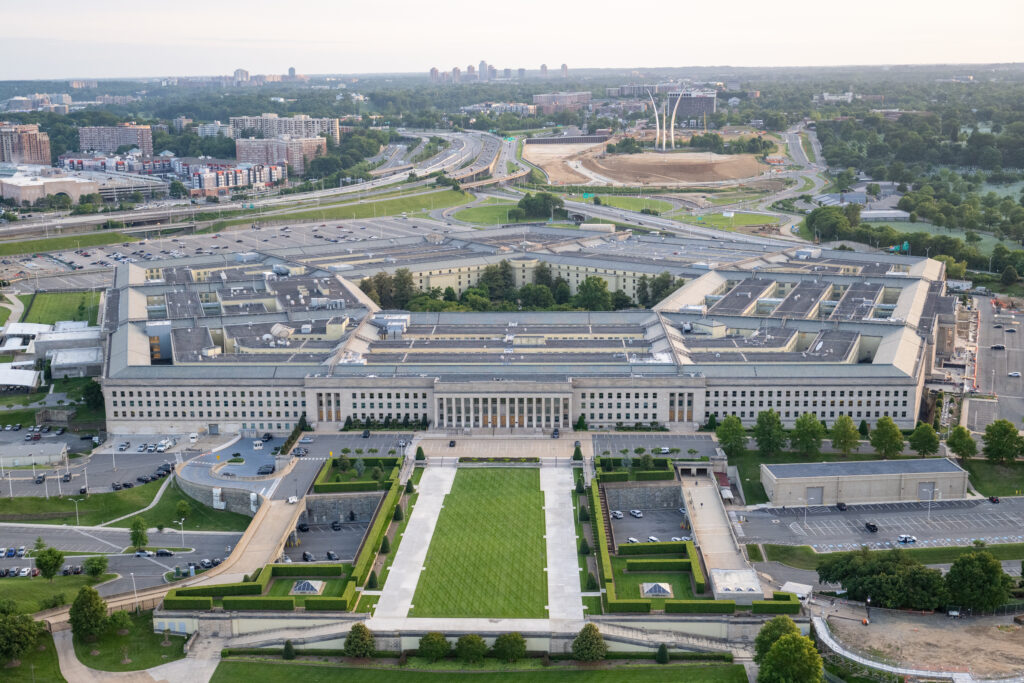 An aerial view of the Pentagon