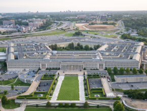 An aerial view of the Pentagon