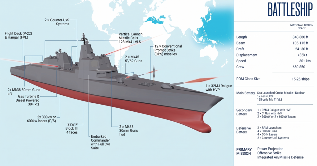 Rendering of a new battleship
