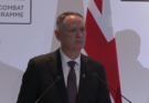 Canadian defense minister gives a speech